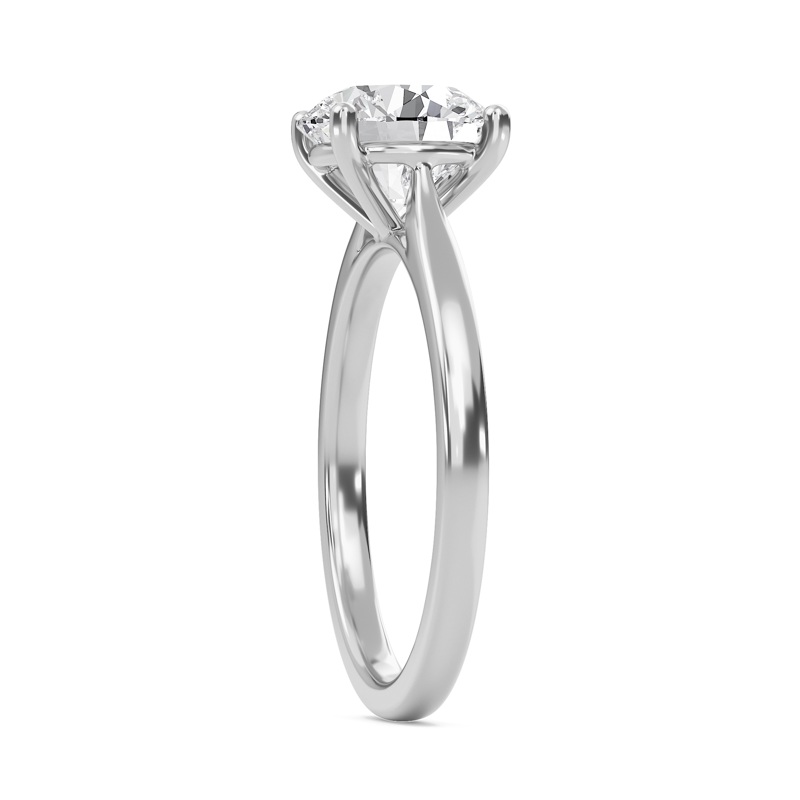 Round Classic Solitaire Cathedral Ring