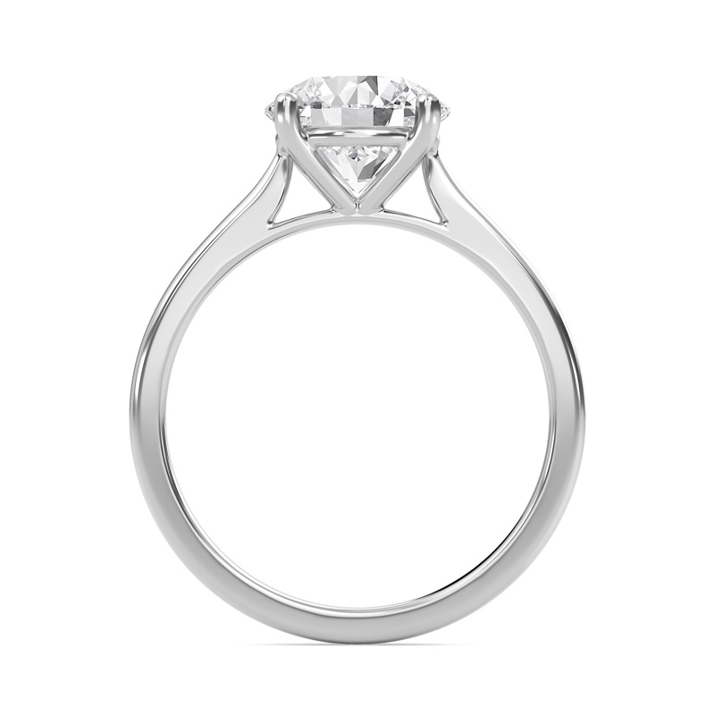 Round Classic Solitaire Cathedral Ring