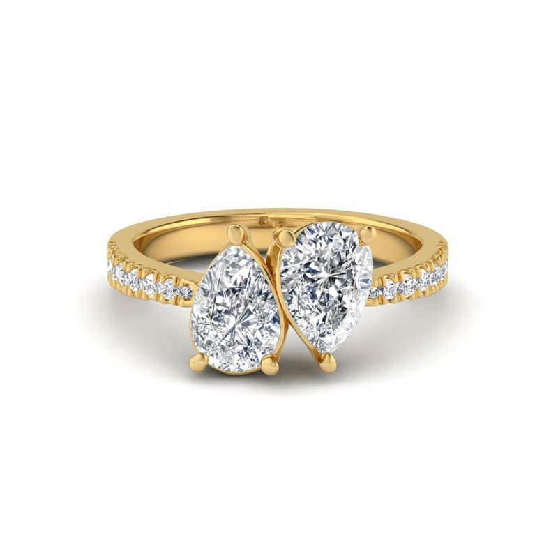 Toi-Et-Moi Duet Pear Ring