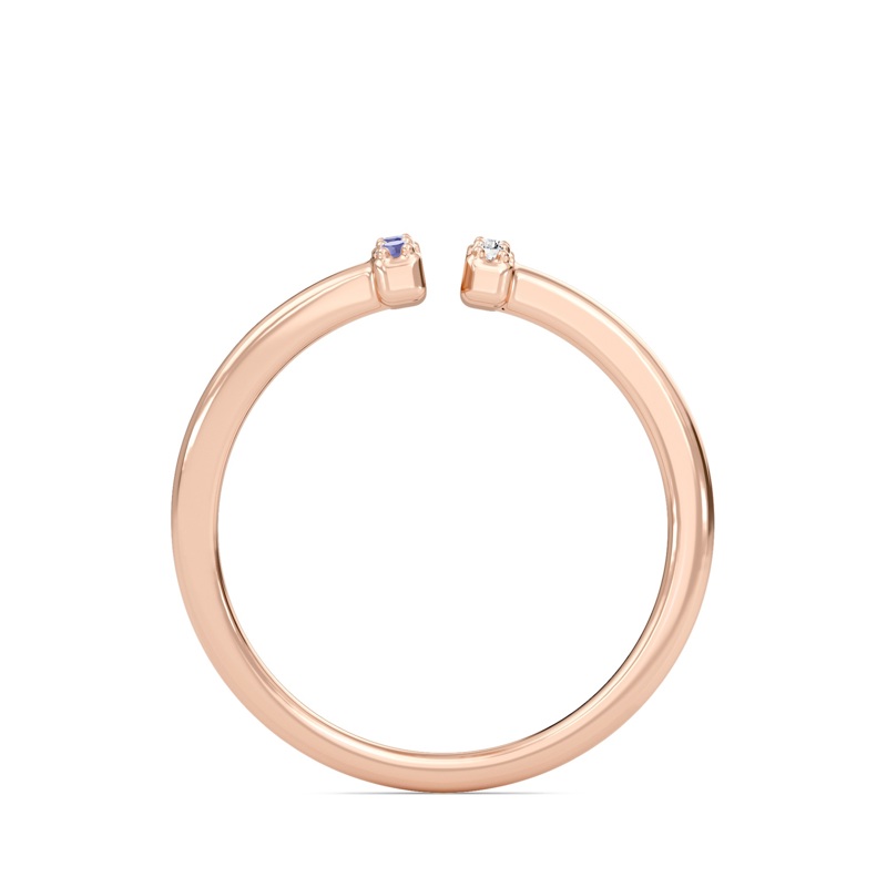 Linear Sapphire Open Ring