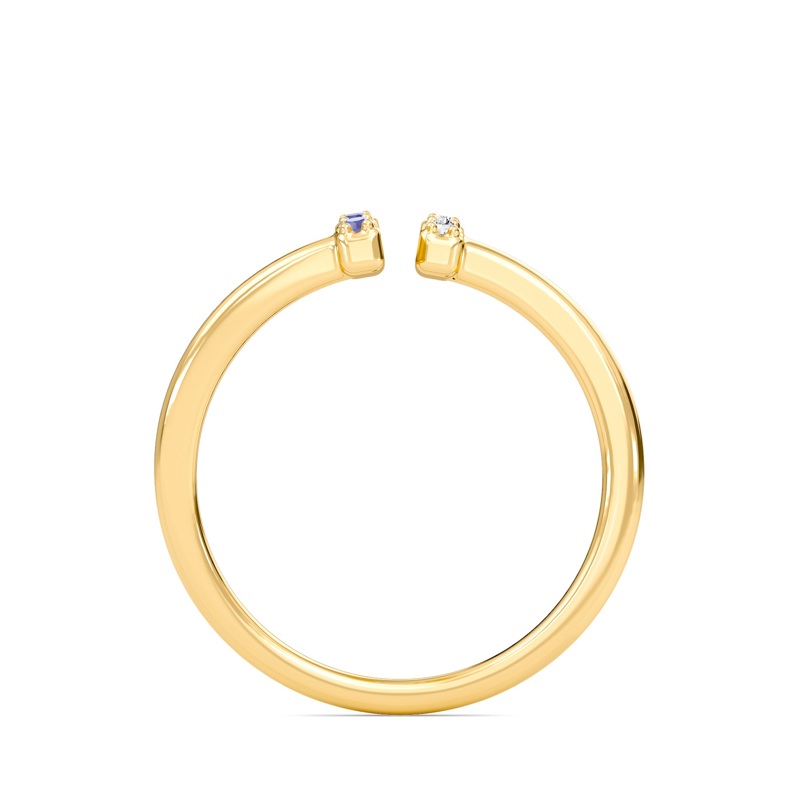 Linear Sapphire Open Ring