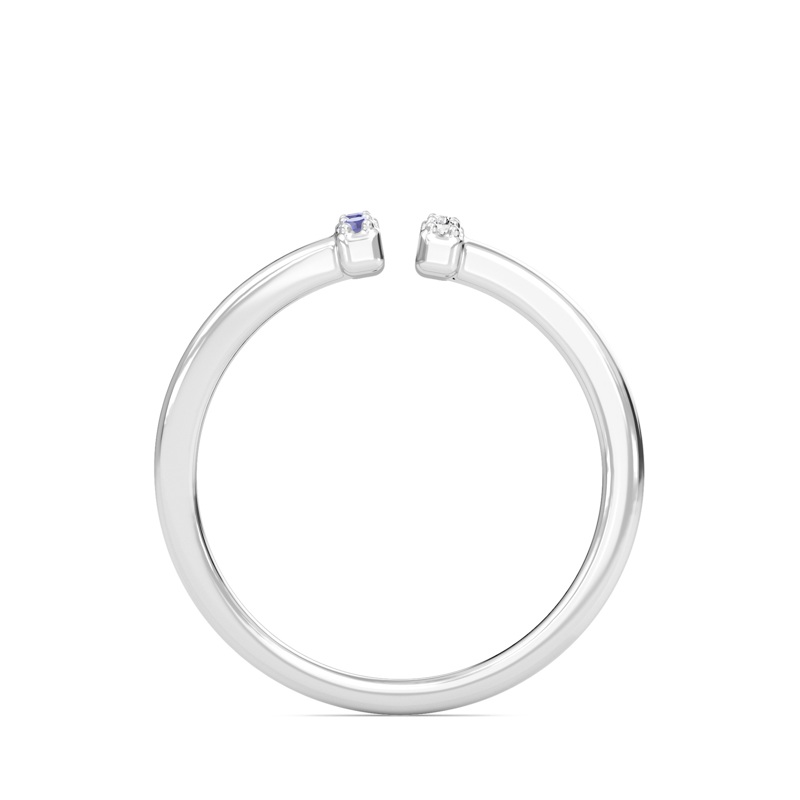 Linear Sapphire Open Ring