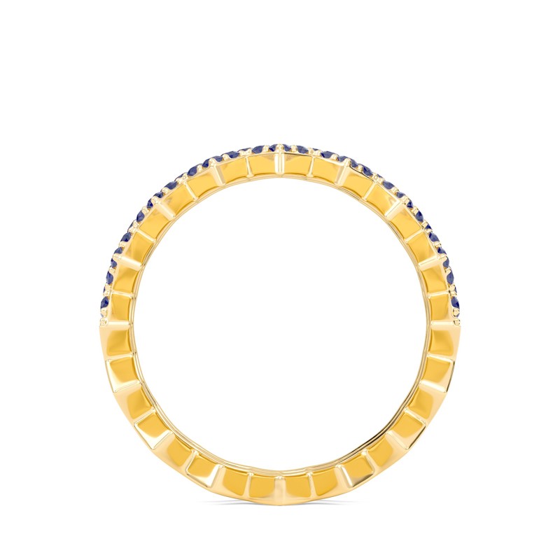 Duet Row Blue Sapphire Band