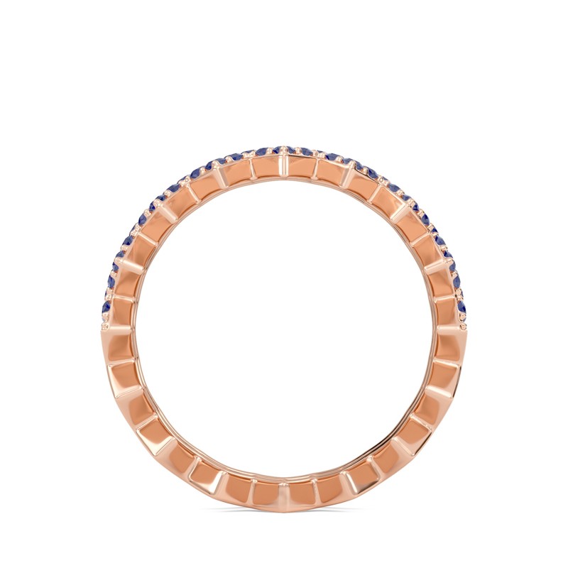 Duet Row Blue Sapphire Band