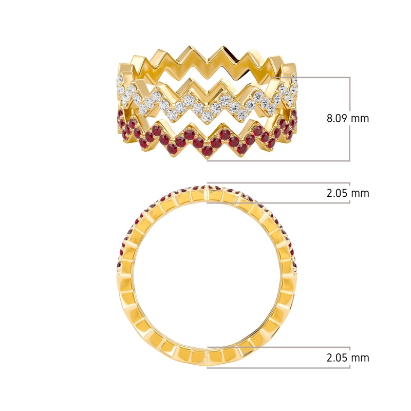 Duet Row Ruby Band