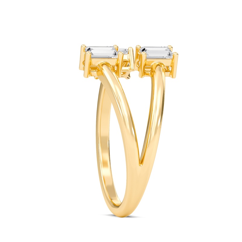 Three Stone Open Ring