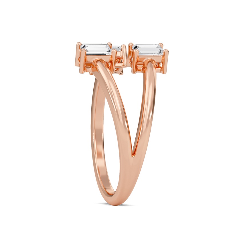 Three Stone Open Ring