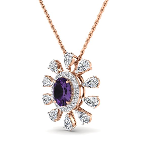 Amethyst Blossom Pendant