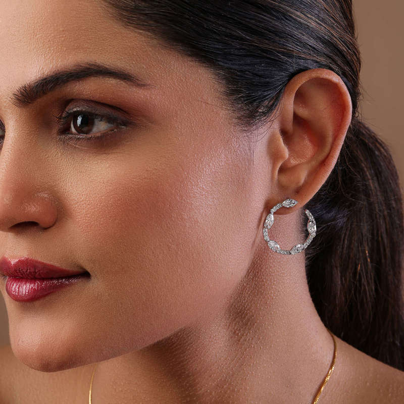 Marquise Curve Front Hoops