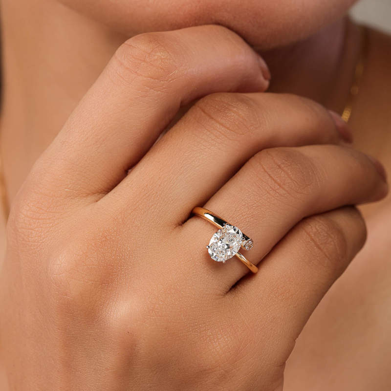 Elegant Oval Orchid Ring