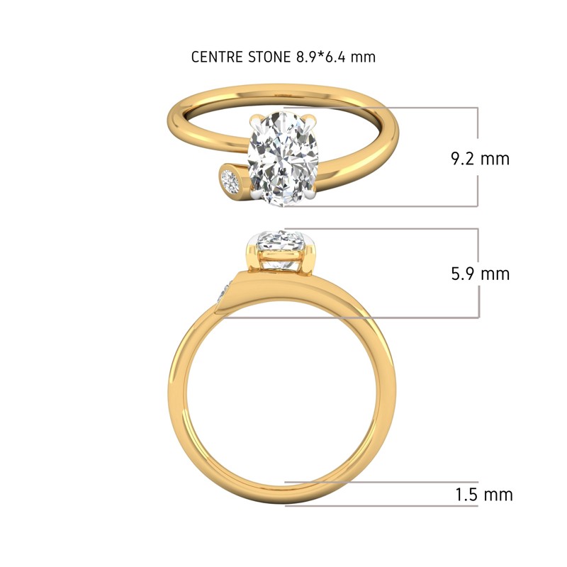 Elegant Oval Orchid Ring