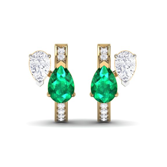 Pear Huggie Earrings