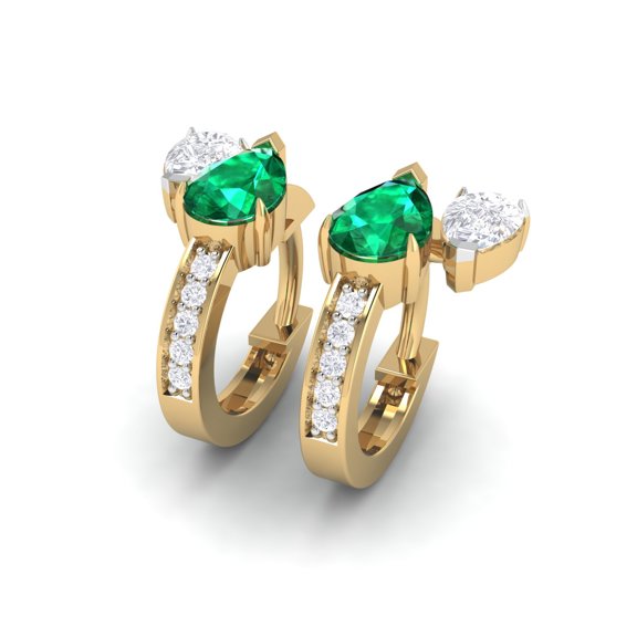 Pear Huggie Earrings