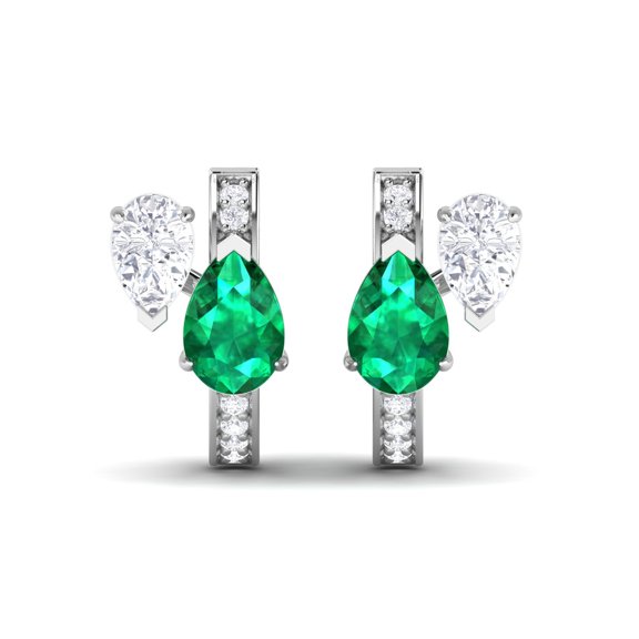 Pear Huggie Earrings