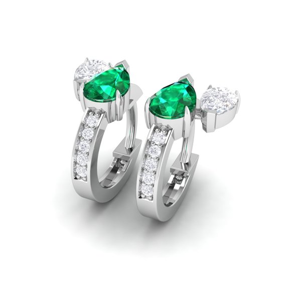 Pear Huggie Earrings