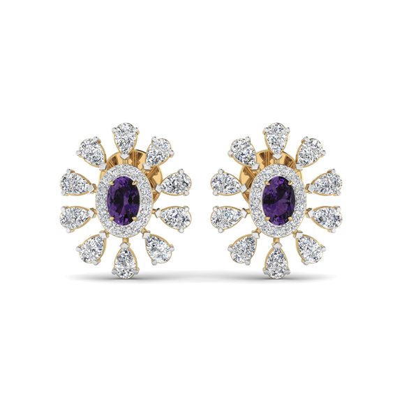 Amethyst Blossom Earrings