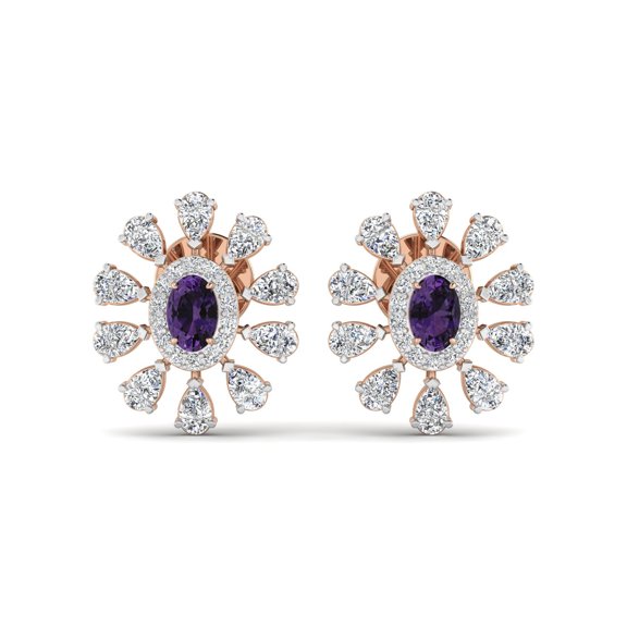 Amethyst Blossom Earrings