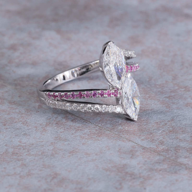 Intertwined Marquise Ring