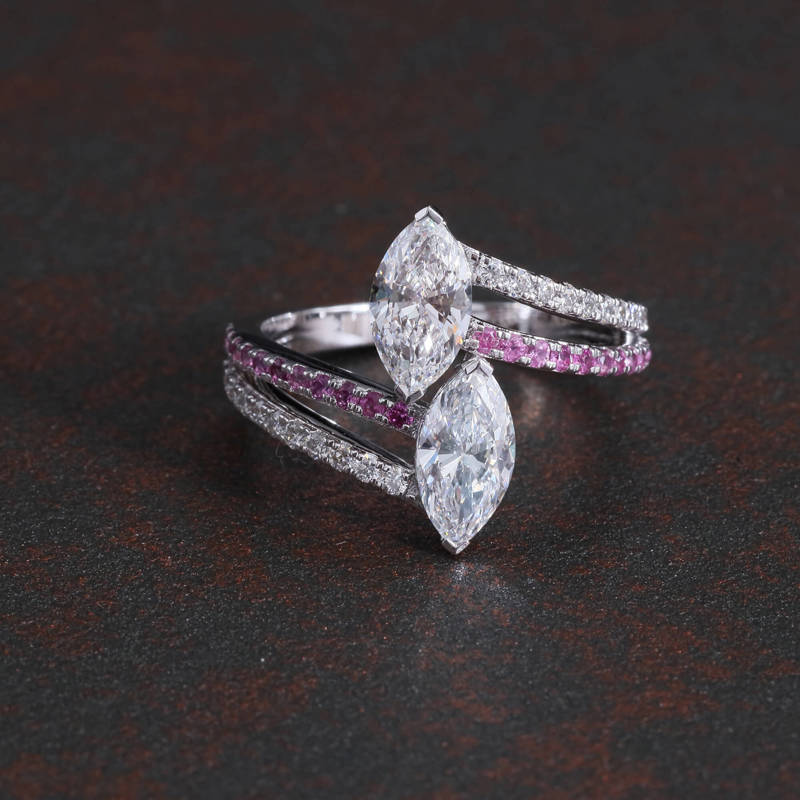 Intertwined Marquise Ring