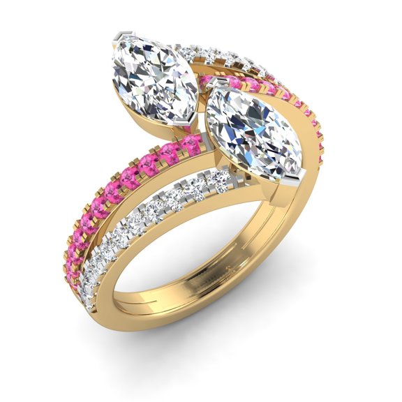 Intertwined Marquise Ring