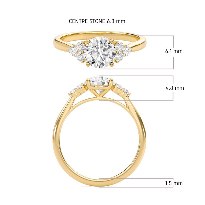 Luxe Cluster Engagement Ring