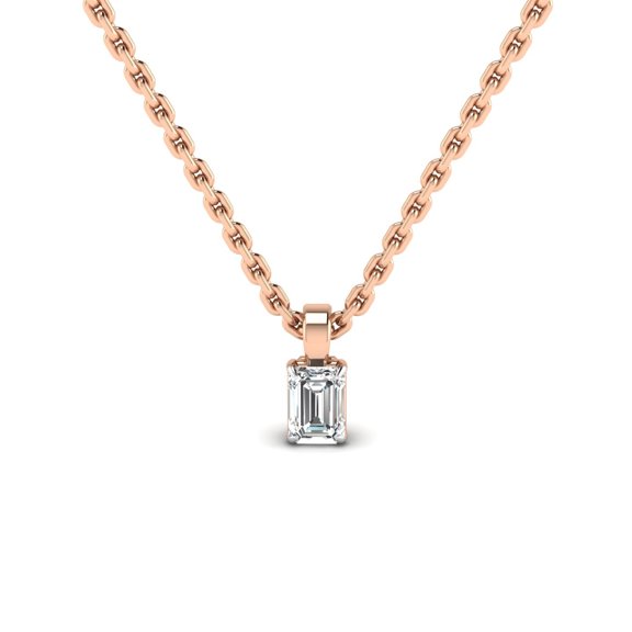Emerald-Cut Diamond Pendant