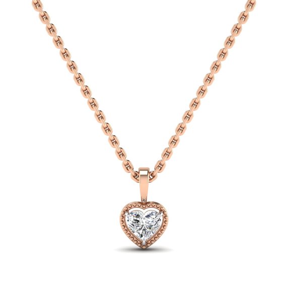 Heart-Shaped Diamond Pendant