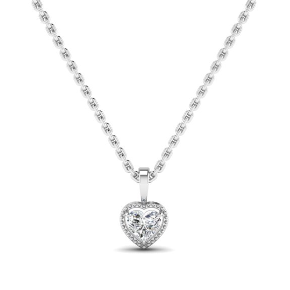 Heart-Shaped Diamond Pendant
