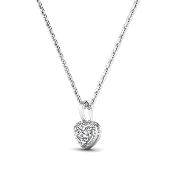 Heart-Shaped Diamond Pendant