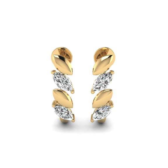 Marquise Huggie Earrings