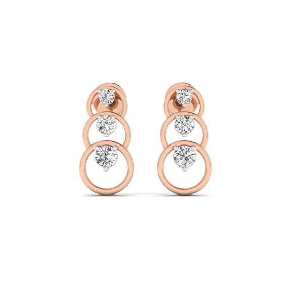 Cascading Circles Diamond Earrings