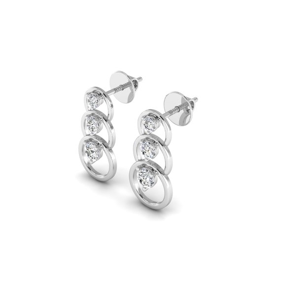 Cascading Circles Diamond Earrings