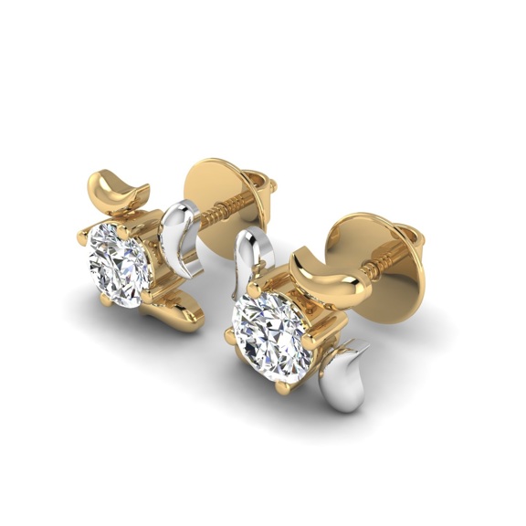 Twirling Diamond Studs