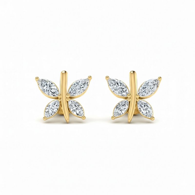Ethereal Butterfly Diamond Earrings