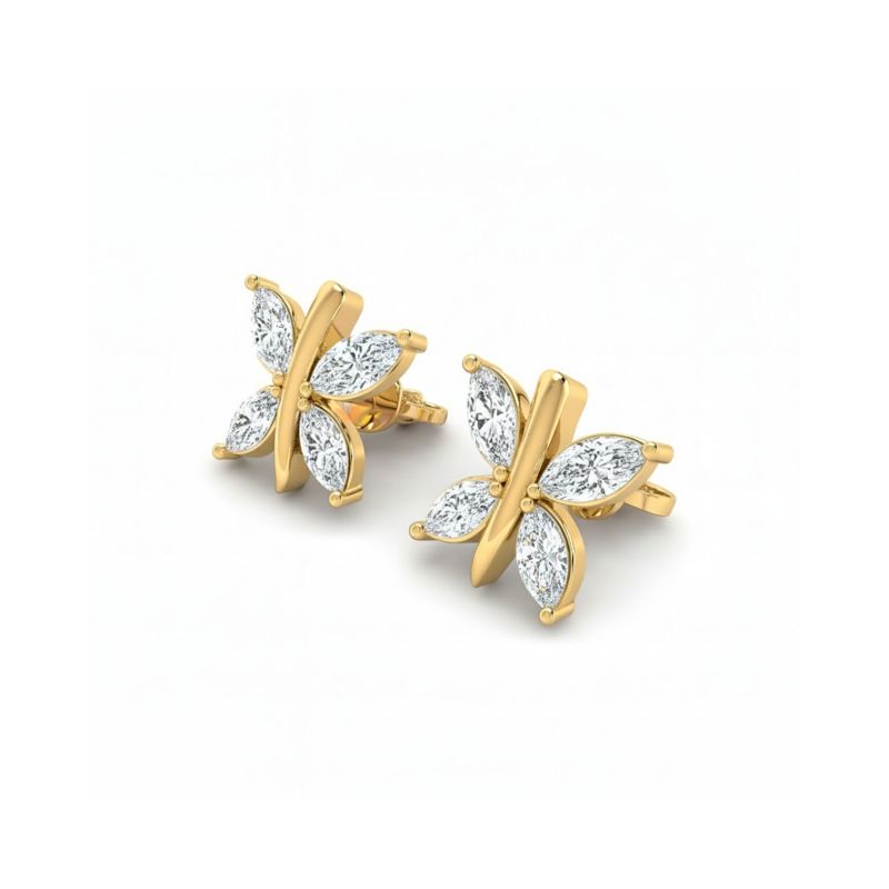 Ethereal Butterfly Diamond Earrings