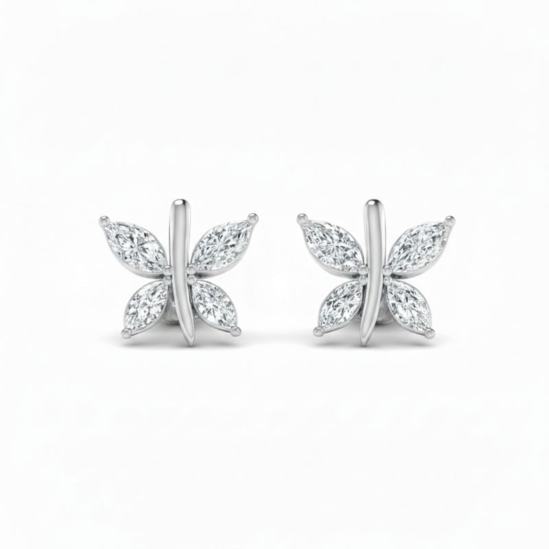 Ethereal Butterfly Diamond Earrings