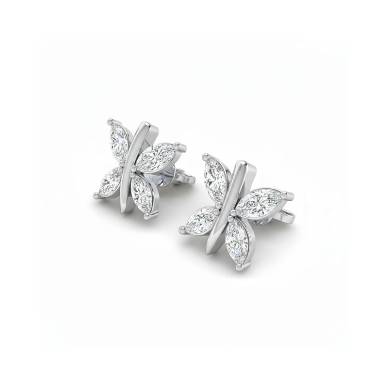 Ethereal Butterfly Diamond Earrings