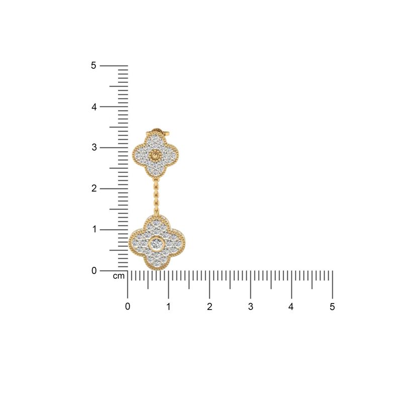 Four-Leaf Diamond Clover Earrings