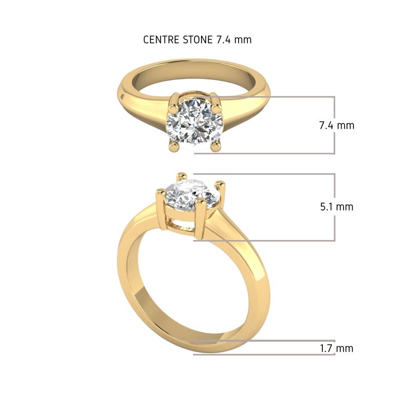 Tapered Prong Set Bold Soliatire Ring