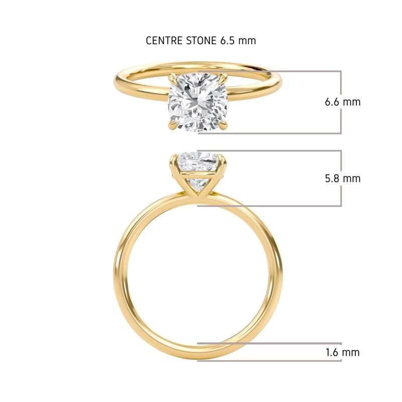 Cushion Perfect Fit Engagement Ring