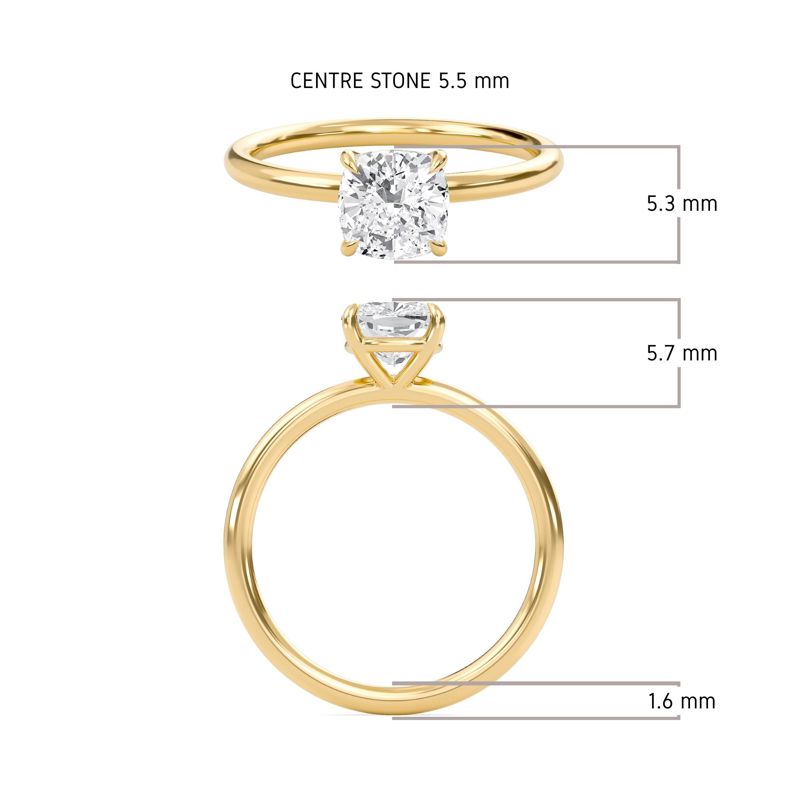 Cushion Perfect Fit Engagement Ring
