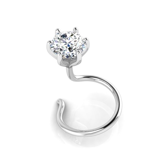 Six Prong Solitaire Nosepin