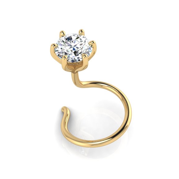 Six Prong Solitaire Nosepin