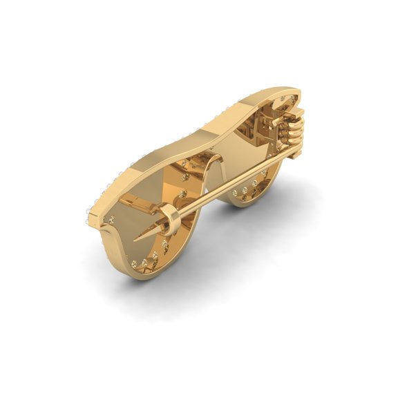 Gleaming Specs Brooch