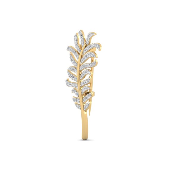 Diamond Quill Brooch