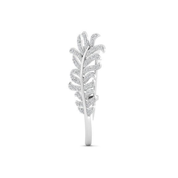 Diamond Quill Brooch