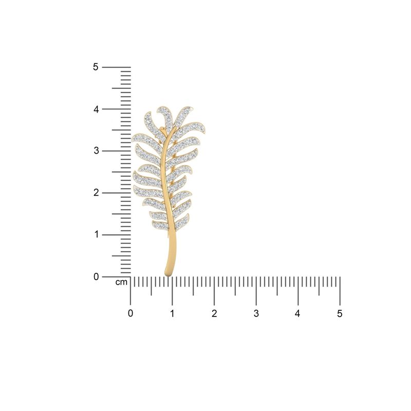 Diamond Quill Brooch