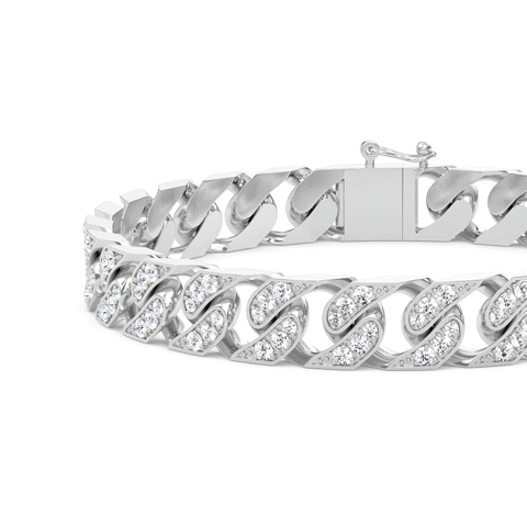 Regal Diamond Curb Bracelet
