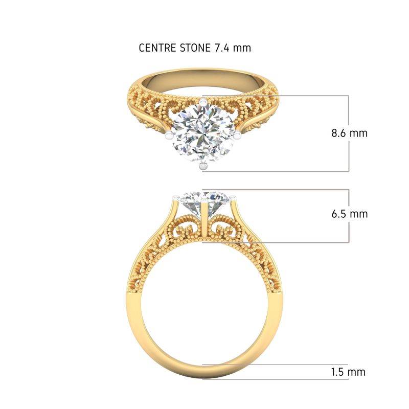 Vintage Whisper Solitaire Ring