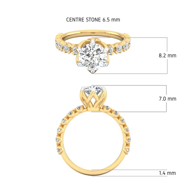 Floral Crown Diamond Ring